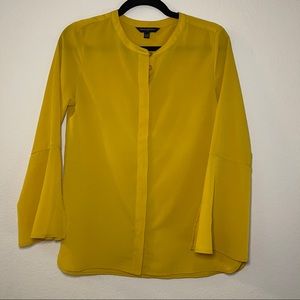 Yellow bell sleeve blouse